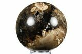 Polished Black Opal Sphere - Madagascar #277856-1